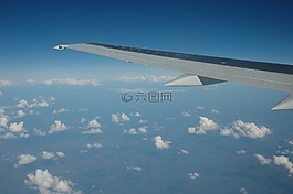 飞行,这架飞机,云