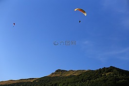 滑翔傘,景觀,飛