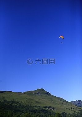滑翔傘,景觀,飛