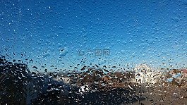 一滴水,玻璃,水