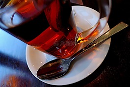 t恤,茶玻璃,喝