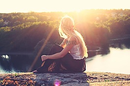 女孩,金發(fā)女郎,長(zhǎng)長(zhǎng)的頭發(fā)