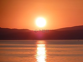 太陽,日落,海