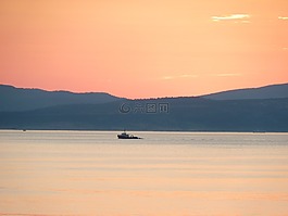 紅色,海,水