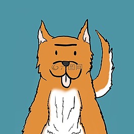 狗,繪圖,動物