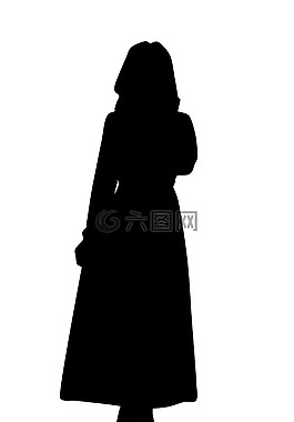 女人,圖,陰影
