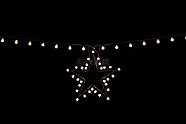 圣誕燈,明星,路燈