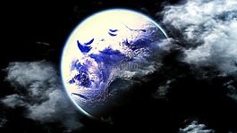 月球,夜,天空