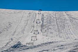 滑雪坡,邊坡,空