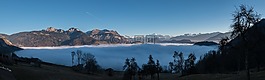 勃朗峰,海上的云,全景圖