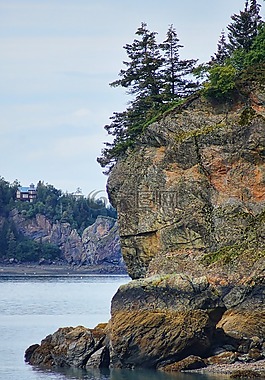 海洋,懸崖,海
