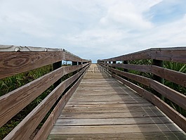 木橋,天空,夏天