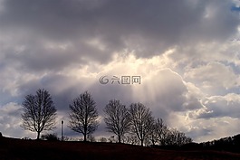 乌云,戏剧性的光,天空