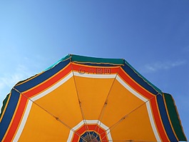 沙灘傘,海,天空
