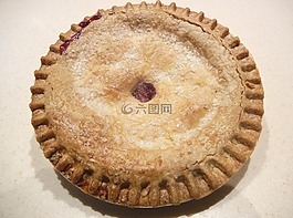 櫻桃派,糕點(diǎn),烘烤的
