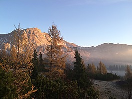 山,秋季,morgenstimmung