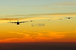 天空,云,飛機