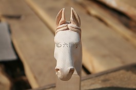 木雕,马,蒙古