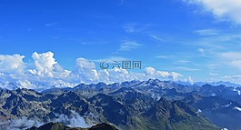 比利牛斯,山,景观