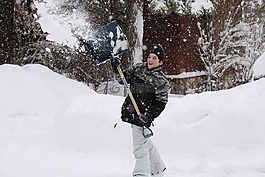 雪,鏟,冬天