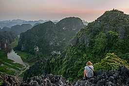 山,景觀,高峰