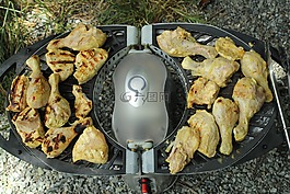 燒烤,雞,食品