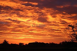 abendstimmung,日落,天空