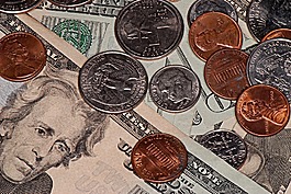 錢,美元,硬幣