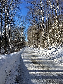 路,冬天,雪