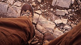 徒步旅行,鞋,登山鞋