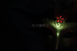 紅色,劇院,面膜