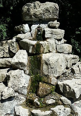 噴泉,水,力