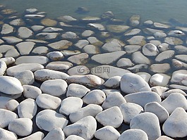 石頭,白,水
