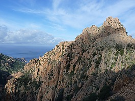 piana 的小溪,科西嘉,冬天