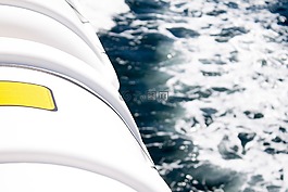 水,小船,藍色