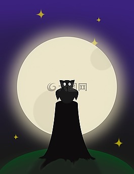側(cè)影,桌面,月亮