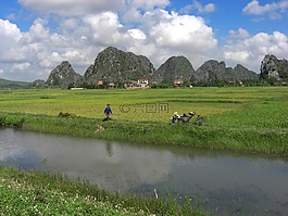 越南,景觀,河