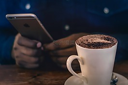 咖啡,移動,電話