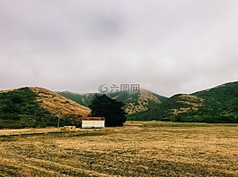 山,高原,云