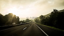 公路,路,太阳