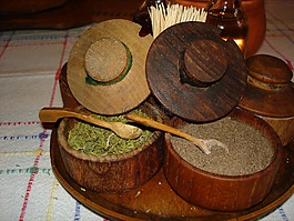 盐和胡椒,传统,面包