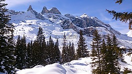 山,3-塔,雪