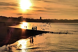 warnemünde,abendstimmung,海灘