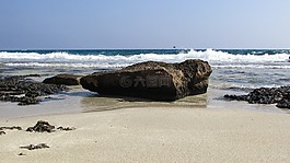 石,海岸,海灘