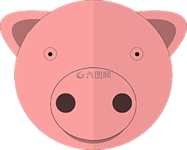豬,卡通,動物