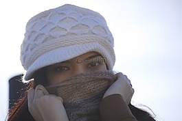 婦女,肖像,眼睛