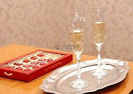 酒杯,糖果,shompanskoe