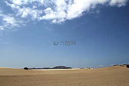 沙丘,沙,天空