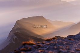 山,高原,模糊