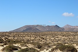 火山,小山,富埃特文圖拉